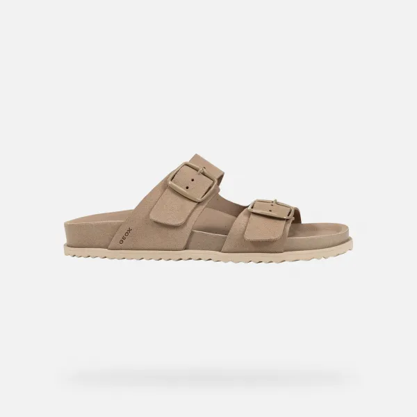 Beige women's slippers Geox Sandybett - Women's