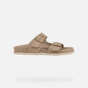 Beige women's slippers Geox Sandybett - Women's
