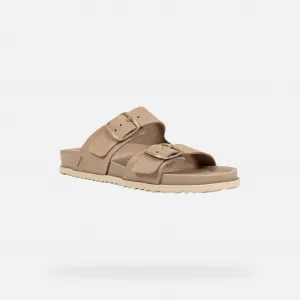 Beige women's slippers Geox Sandybett - Women's