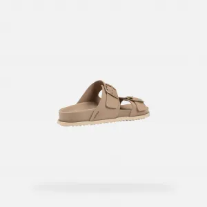 Beige women's slippers Geox Sandybett - Women's