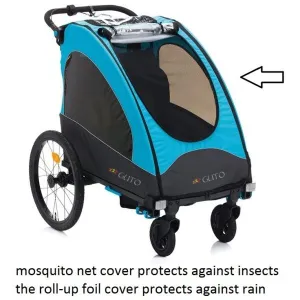 GUTO BUGGY PRO 3 v 1 Detský cyklovozík, modrá, veľkosť
