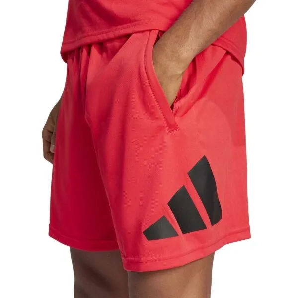 adidas TR-ES PIQ 3SHO Pánske šortky, červená, veľkosť S 7"