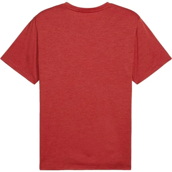 Puma M TAD ESSENTIALS HEATHER CAT TEE Pánske tričko, červená, veľkosť