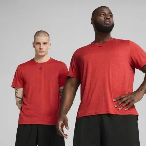 Puma M TAD ESSENTIALS HEATHER CAT TEE Pánske tričko, červená, veľkosť