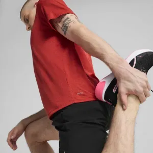 Puma M TAD ESSENTIALS HEATHER CAT TEE Pánske tričko, červená, veľkosť