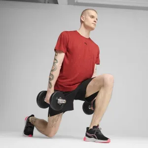 Puma M TAD ESSENTIALS HEATHER CAT TEE Pánske tričko, červená, veľkosť