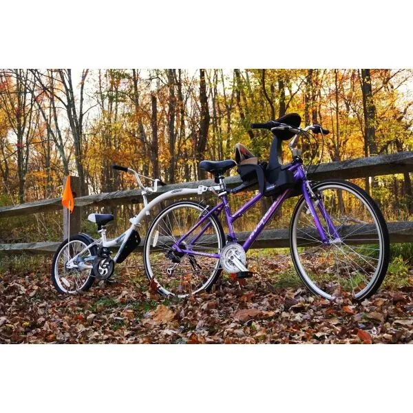 WEERIDE CO-PILOT Detský prípojný bicykel, biela, veľkosť