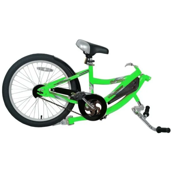 WEERIDE CO-PILOT Detský prípojný bicykel, zelená, veľkosť