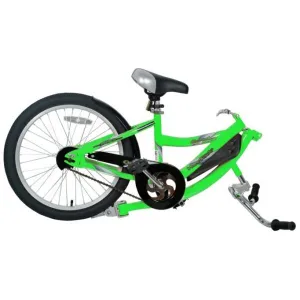 WEERIDE CO-PILOT Detský prípojný bicykel, zelená, veľkosť