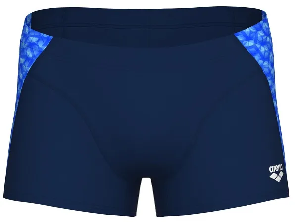 Arena performance monogram short navy/blue multi s - uk32