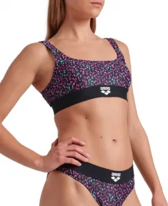 Arena monogram elastic bikini brallette black/multi xl - uk38