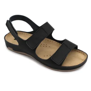 Leon 966 Zdravotné celokožené sandále 36 - 24cm, modrá, 2,5 cm