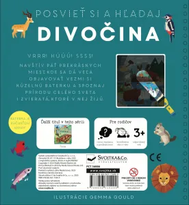 Posvieť a hľadaj Divočina Kniha s kúzelnou baterkou