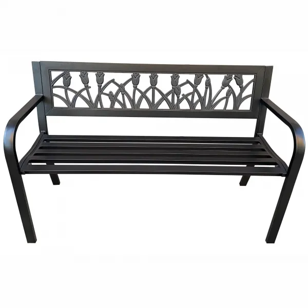 Ak furniture Zahradní lavička LISSA černá