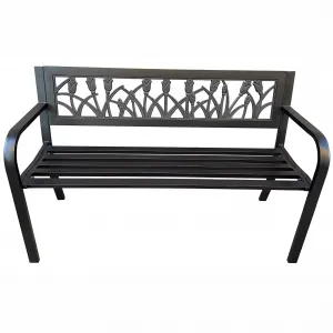 Ak furniture Zahradní lavička LISSA černá