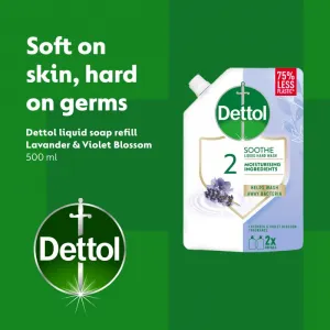 Dettol Soft on Skin Lavender tekuté mydlo náhradná náplň 500 ml