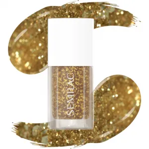 Semilac Glitter Nails trblietavý lak na nechty odtieň 042 Flakes of Gold 7 ml