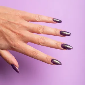 Semilac UV Hybrid Galaxy Flash gélový lak na nechty s použitím UV/LED lampy odtieň 825 Cyber Violet 7 ml