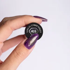 Semilac UV Hybrid Galaxy Flash gélový lak na nechty s použitím UV/LED lampy odtieň 825 Cyber Violet 7 ml