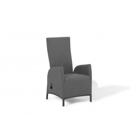 Záhradné kreslo PARIS LIKA-TEX sivé, luxusné, otočné DPMG22-S1-347S