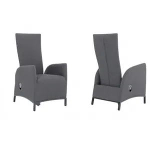 Záhradné kreslo PARIS LIKA-TEX sivé, luxusné, otočné DPMG22-S1-347S