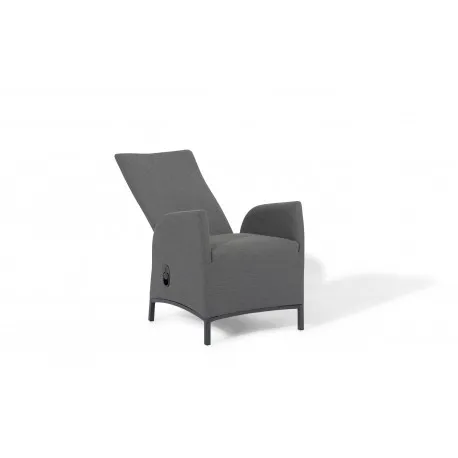 Záhradné kreslo PARIS LIKA-TEX sivé, luxusné, otočné DPMG22-S1-347S
