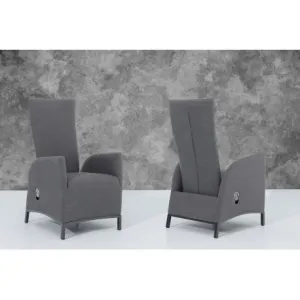 Záhradné kreslo PARIS LIKA-TEX sivé, luxusné, otočné DPMG22-S1-347S