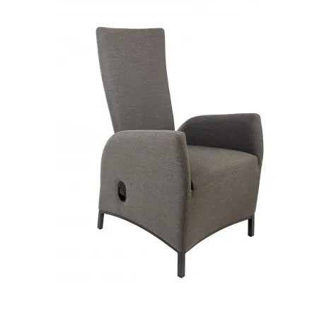 Záhradné kreslo PARIS LIKA-TEX sivé, luxusné, otočné DPMG22-S1-347S