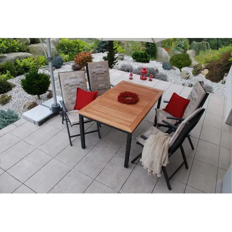 Stôl CONCEPT s teakovou doskou 150 x 90 x 75 cm DP266CO111732