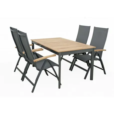 Stôl CONCEPT s teakovou doskou 150 x 90 x 75 cm DP266CO111732