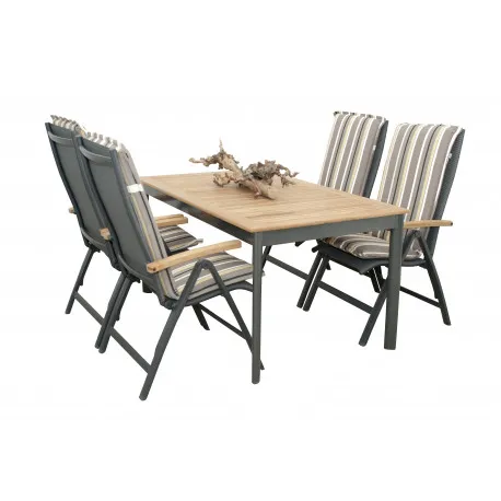 Stôl CONCEPT s teakovou doskou 150 x 90 x 75 cm DP266CO111732