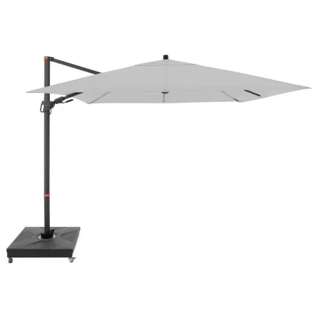 Doppler Slnečník výkyvný MyZone AX svetlo sivý, 8dielny, 280 x 280 cm