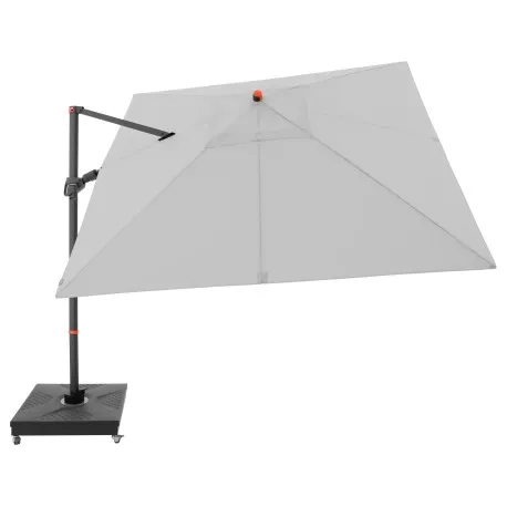 Doppler Slnečník výkyvný MyZone AX svetlo sivý, 8dielny, 280 x 280 cm