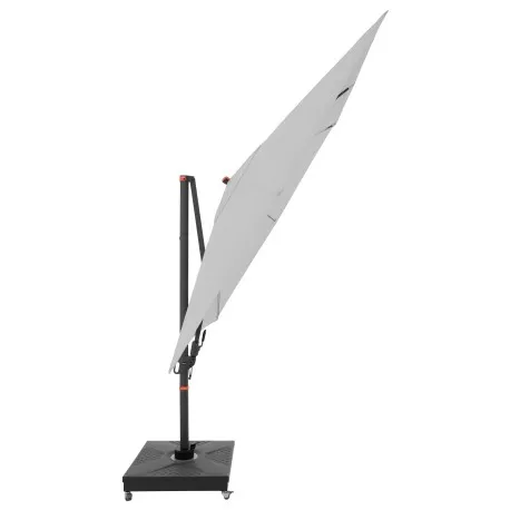 Doppler Slnečník výkyvný MyZone AX svetlo sivý, 8dielny, 280 x 280 cm