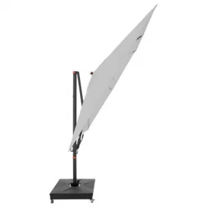 Doppler Slnečník výkyvný MyZone AX svetlo sivý, 8dielny, 280 x 280 cm