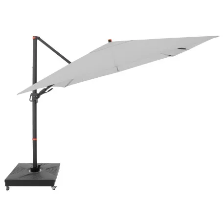 Doppler Slnečník výkyvný MyZone AX svetlo sivý, 8dielny, 280 x 280 cm