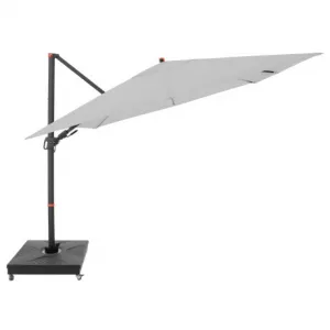 Doppler Slnečník výkyvný MyZone AX svetlo sivý, 8dielny, 280 x 280 cm