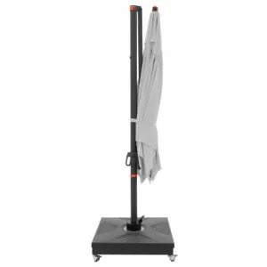 Doppler Slnečník výkyvný MyZone AX svetlo sivý, 8dielny, 280 x 280 cm