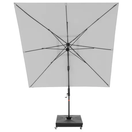Doppler Slnečník výkyvný MyZone AX svetlo sivý, 8dielny, 280 x 280 cm