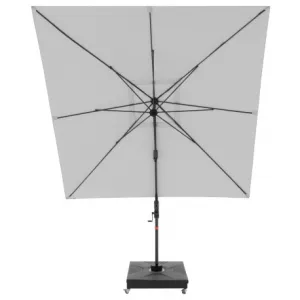 Doppler Slnečník výkyvný MyZone AX svetlo sivý, 8dielny, 280 x 280 cm