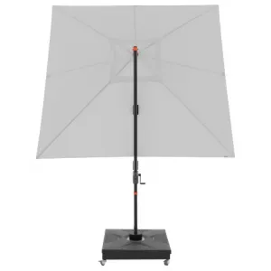 Doppler Slnečník výkyvný MyZone AX svetlo sivý, 8dielny, 280 x 280 cm