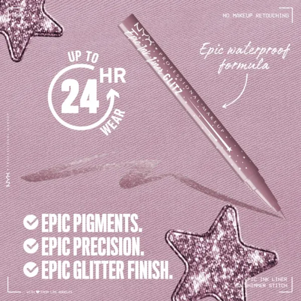 NYX Professional Makeup Epic Ink Glitz metalická ceruzka na oči odtieň Shimmer Stitch 1 ml