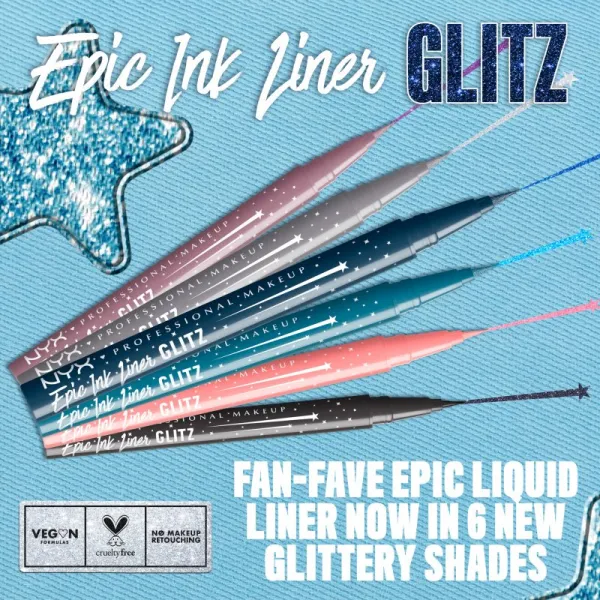 NYX Professional Makeup Epic Ink Glitz metalická ceruzka na oči odtieň Graphite Glitz 1 ml
