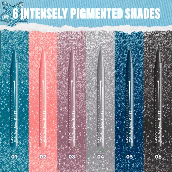 NYX Professional Makeup Epic Ink Glitz metalická ceruzka na oči odtieň Graphite Glitz 1 ml