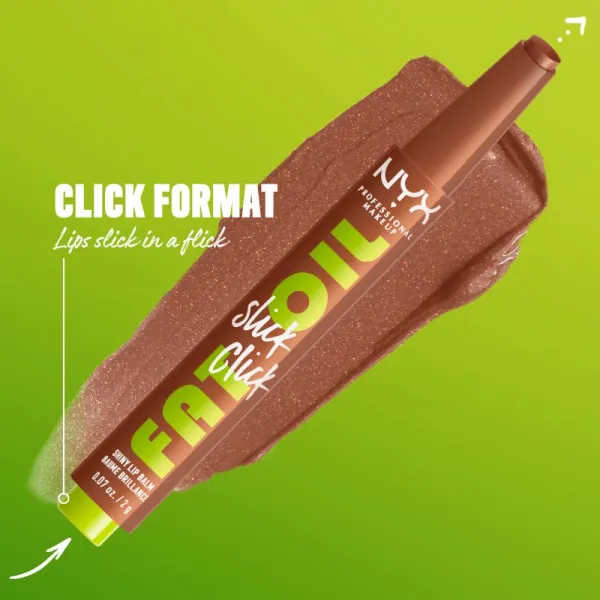 NYX Professional Makeup Fat Oil Slick Click tónovací balzam na pery odtieň Feedworthy 2 g