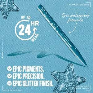 NYX Professional Makeup Epic Ink Glitz metalická ceruzka na oči odtieň Tapered Twinkle 1 ml