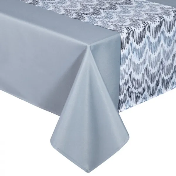 ArtFir Sada obrusov ANITA 2 | sivá/biela 140 x 220 cm a 33 x 220 cm