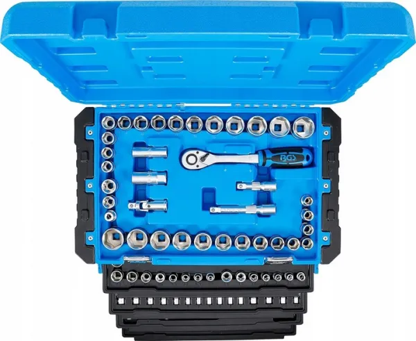 BGS Technics Gola sada 1/4", 3/8", 1/2", 6-hran, metrická / palcová, 300 dielov, BGS 74000