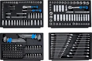 BGS Technics Gola sada 1/4", 3/8", 1/2", 6-hran, metrická / palcová, 300 dielov, BGS 74000