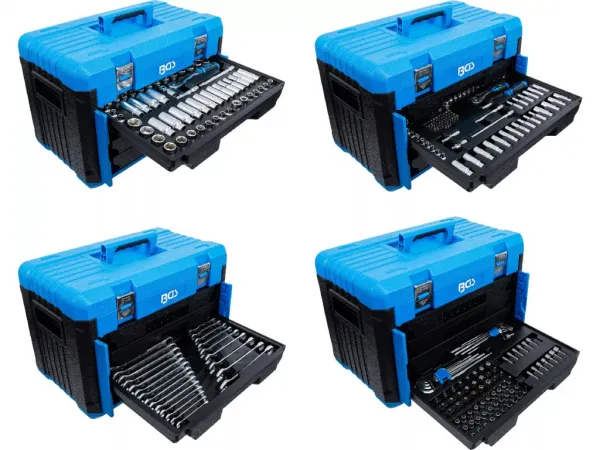 BGS Technics Gola sada 1/4", 3/8", 1/2", 6-hran, metrická / palcová, 300 dielov, BGS 74000